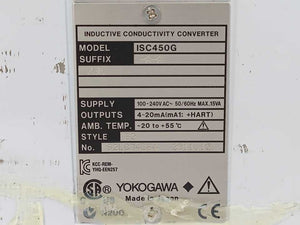 Yokogawa ISC450G EXAxt 450, 100-240V, 50/60Hz, Max: 15VA