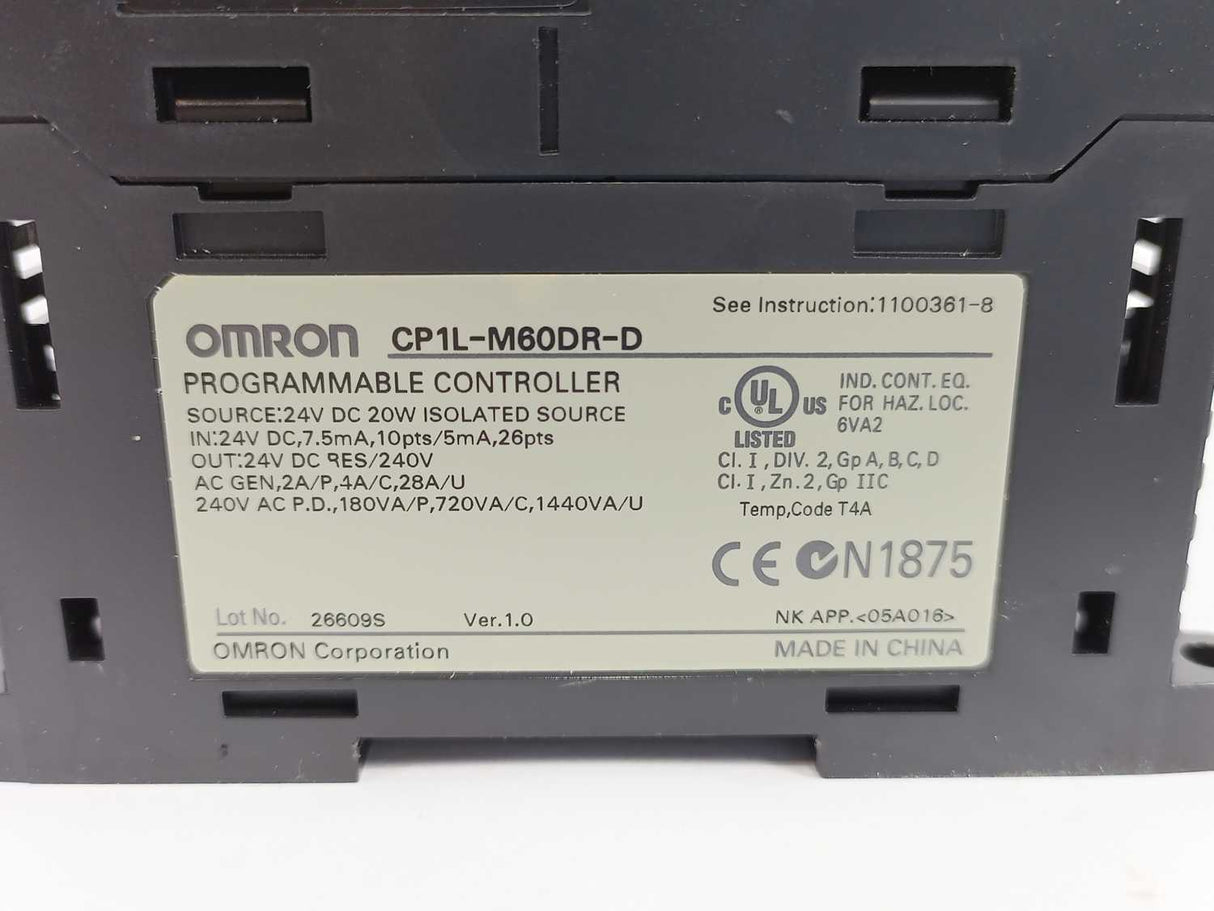 OMRON CP1L-M60DR-D Sysmac CP1L, Programmable controller