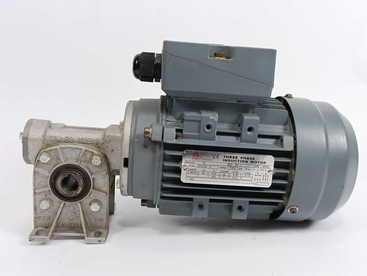 KAIJIELI MS632-4 Three Phase Induction Motor .18/.25kW/HP 50Hz 230V .90Amp