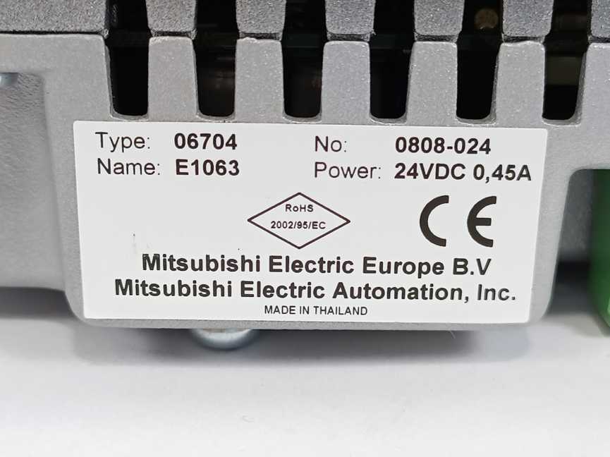 Mitsubishi 06704 E1063 Touchscreen 24VDC 0,45A