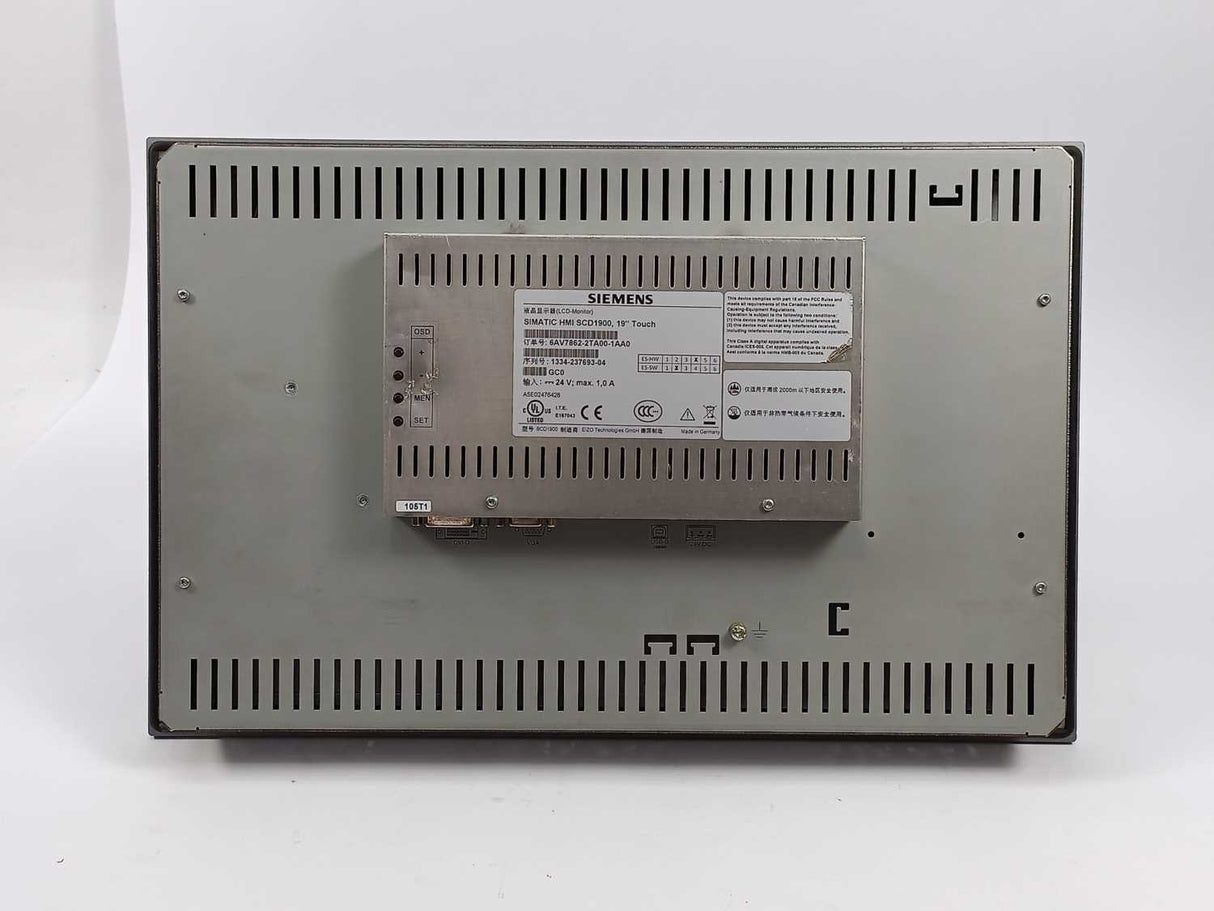 Siemens 6AV7862-2TA00-1AA0 SIMATIC HMI SCD1900 19" Touch
