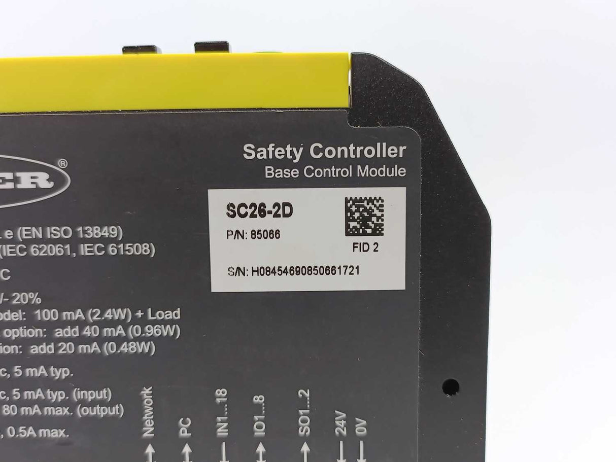 BANNER 85066 SC26-2D Safety Controller 24V dc