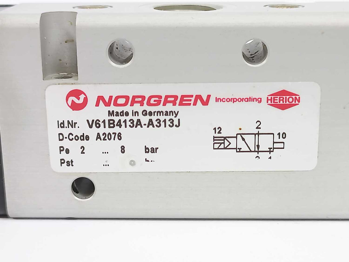 NORGREN V61B413A-A313J Solenoid Valve w/ 13J