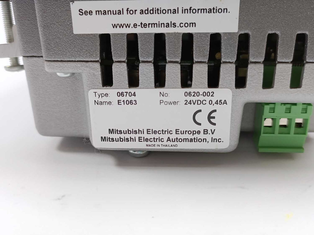 Mitsubishi E1063 5.7'' Monochrome Graphic Touch HMI, 06704