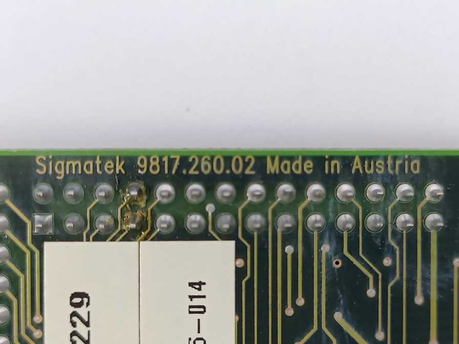 Sigmatek 9817.260.02 01-206-014 Control Board