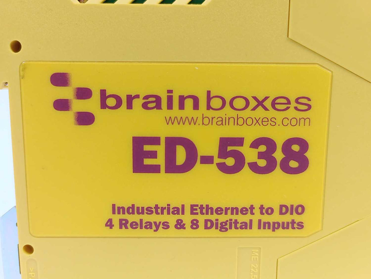 brainboxes ED-538 Industrial Ethernet to DIO 4 Relays & 8 Digital Inputs