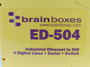 brainboxes ED-504 Industrial Ethernet to DIO 4 Digital Lines + Serial + Switch