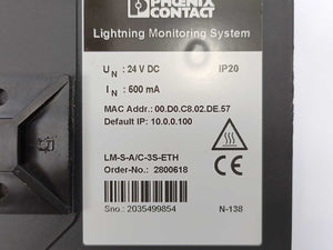 Phoenix Contact 2800618 LM-S-A/C-3S-ETH Lightning Monitoring System