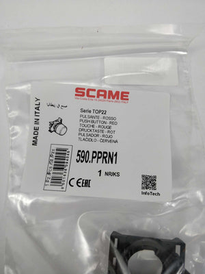 Scame 590.PPRN1 Push button red 8 pcs