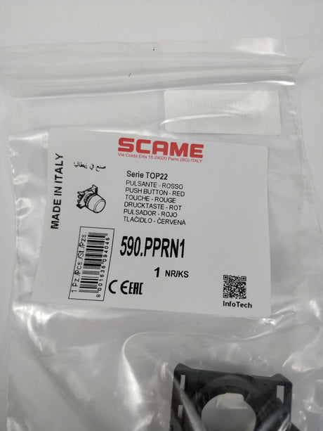 Scame 590.PPRN1 Push button red 8 pcs