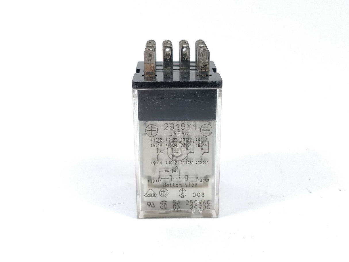 OMRON MY4IN1 Relay, plug-in, 14-pin, 4PDT, 5 A + PYF-14A-N