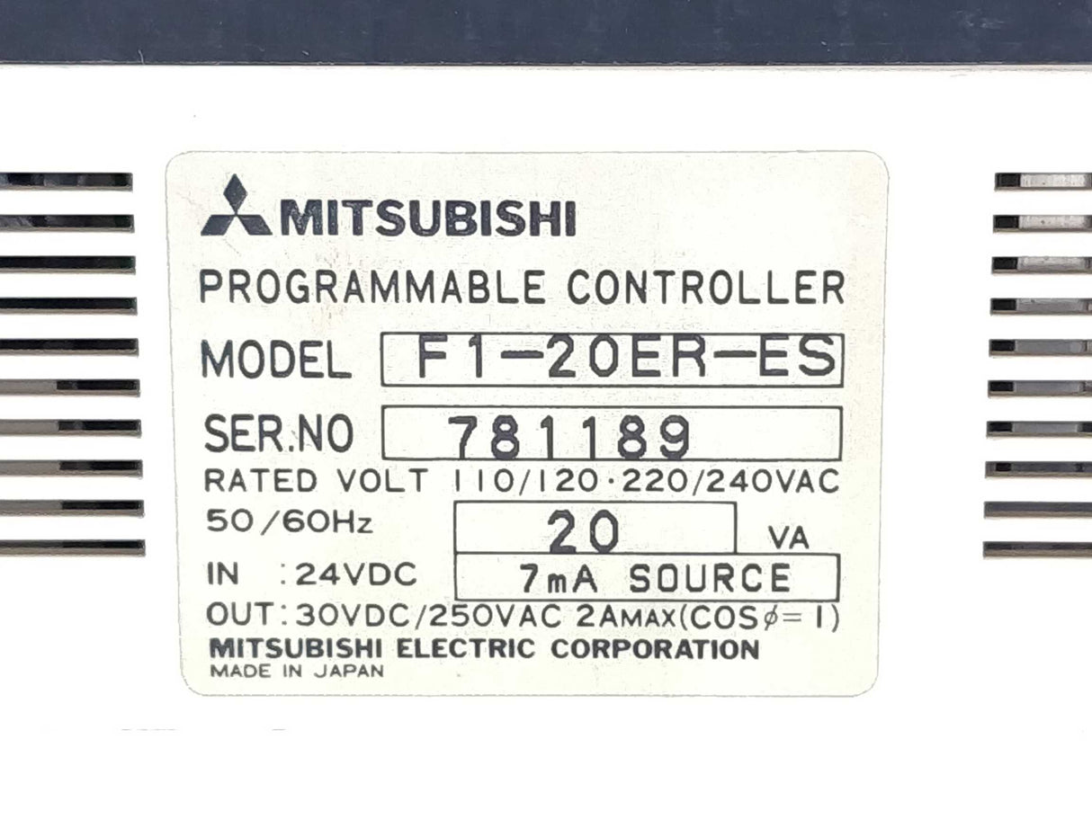 Mitsubishi F1-20ER-ES Programmable controller extension unit