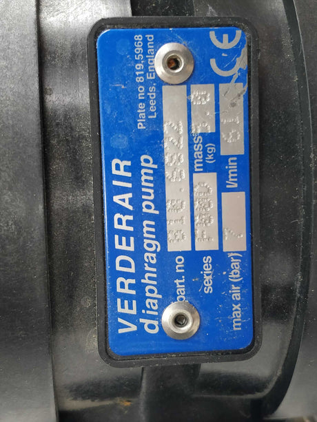 Verderair 810.6822 VA 20 Air Operated Diaphragm Pump