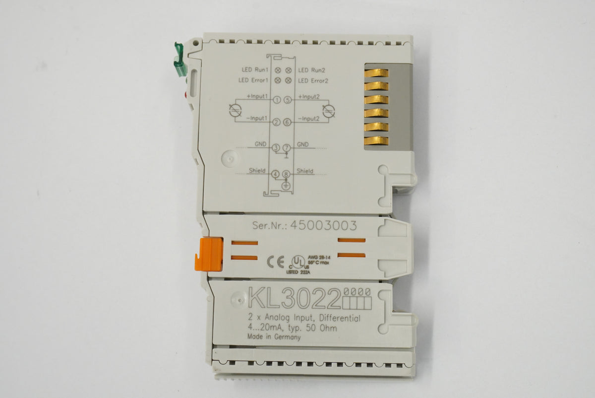 Beckhoff KL3022 Bus Terminal, 2-channel analog input.