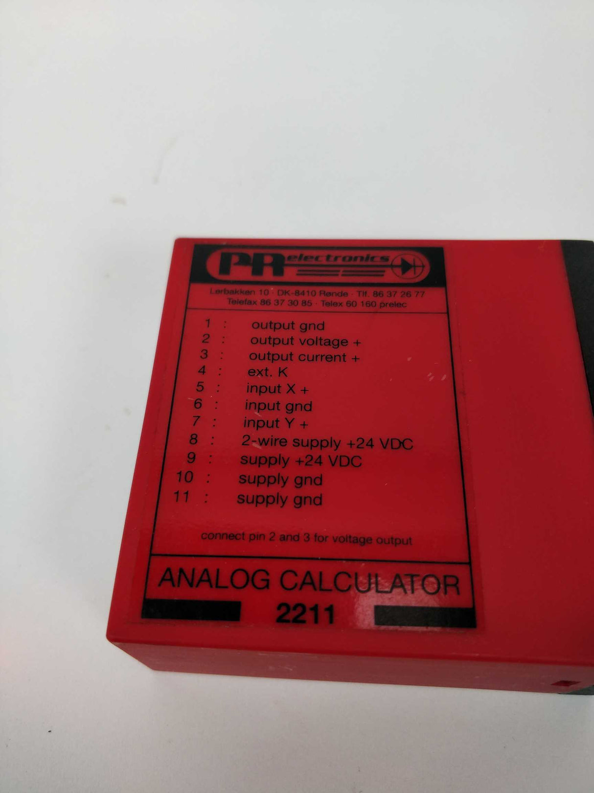 PR Electronics 2211 XX3A1 Analog Calculator