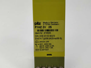 Pilz P1HZ2V 2S 24VDC Safety Relay Dual Channel 2 Contacts