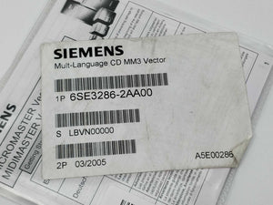 Siemens 6SE3286-2AA00 Multi-language CD MM3 Vector