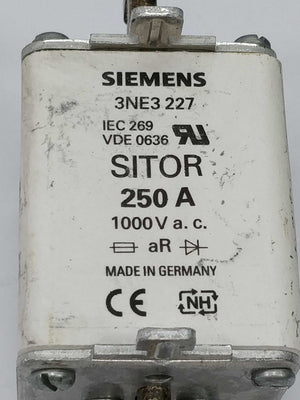 Siemens 3NE3227 Sitop fuse 250A 1000V