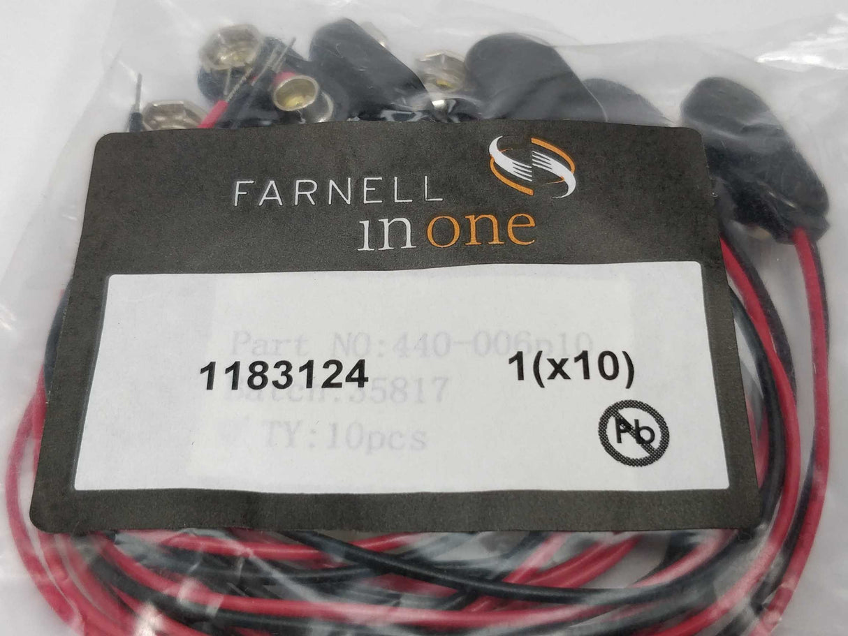 Farnell 1183124  440006P battery connector PP3 type 2 220 Pcs.