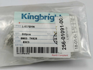 Kingbright L-937GYW LED 500pcs