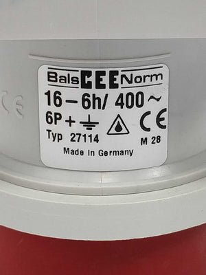 Bals Cee Norm 27114 Socket 16-6h/400~ 5 Pcs.