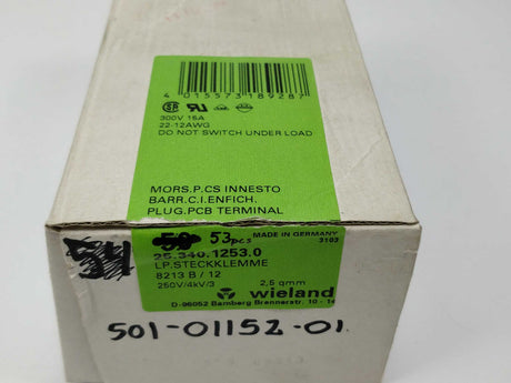 Wieland 25.340.1253.0 PCB female connector 53pcs