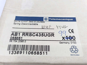 TELEMECANIQUE AB1RRSC435UGR 4mm² Disconnect Block. 99 Pcs.