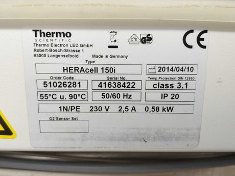 Thermo Scientific 51026281 HERAcell 150i CO2 incubator