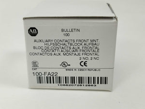 AB 100-FA22 Auxiliary contacts front mnt. Ser.B, 2 NO, 2 NC