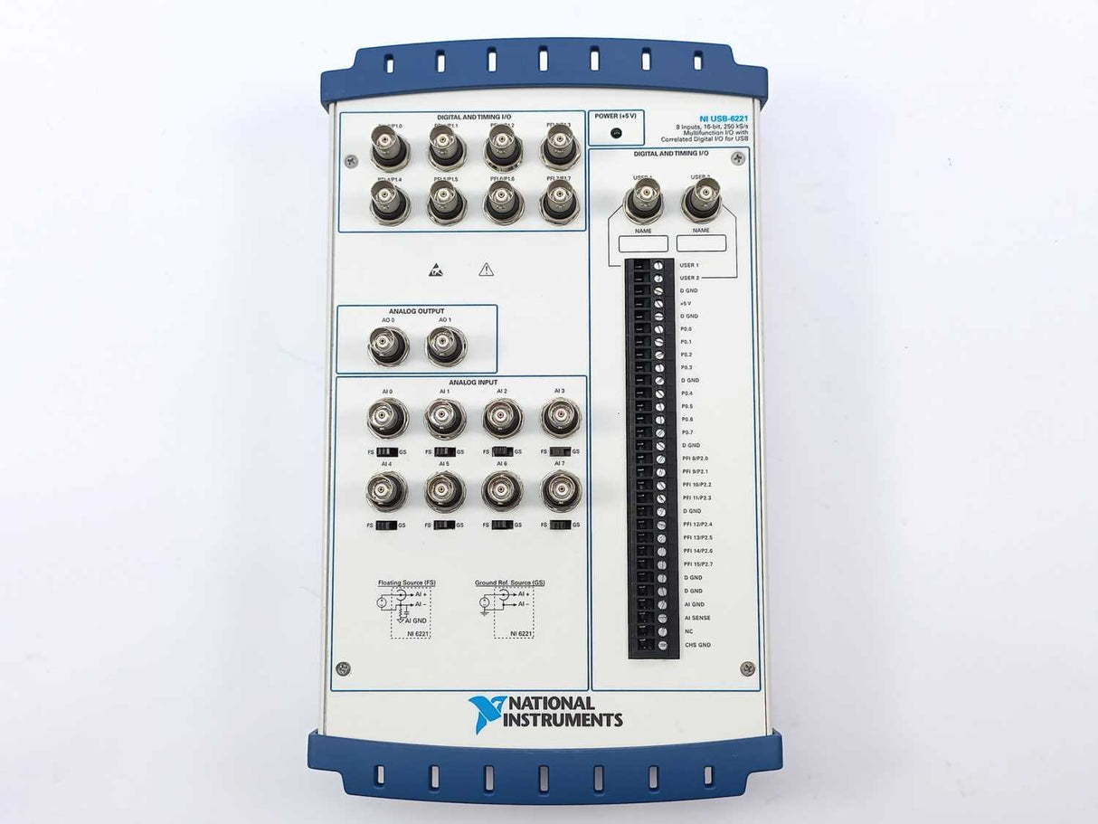 National Instruments 197982A-01L 8 Inputs Multifunction I/O w/o PSU USB 6221