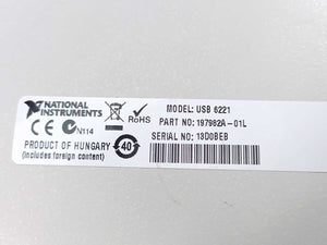 National Instruments 197982A-01L 8 Inputs Multifunction I/O w/o PSU USB 6221