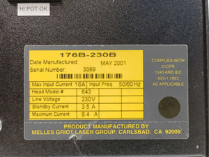 Melles Griot 176B-230B Laser Power Supply