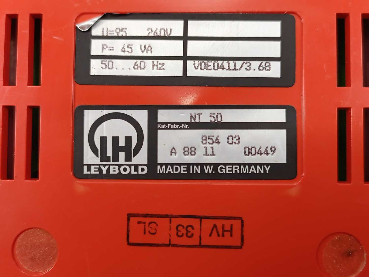 Leybold TURBOTRONIK NT 50 Vacuum Pump Controller
