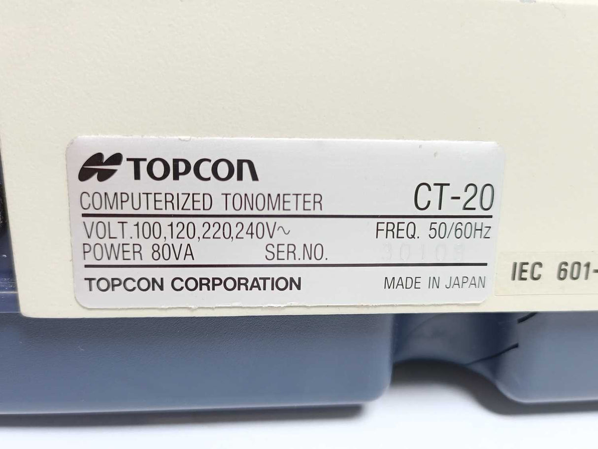 TOPCON CT-20 Computerized Tonometer Spare Parts