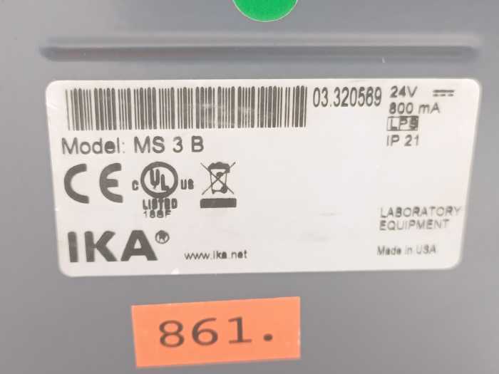 IKA MS 3 B Compact Shaker Vortex Mixer