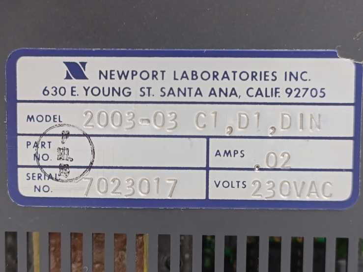 Newport 2003-03 C1,D1,DIN Instrument Display Module 230VAC