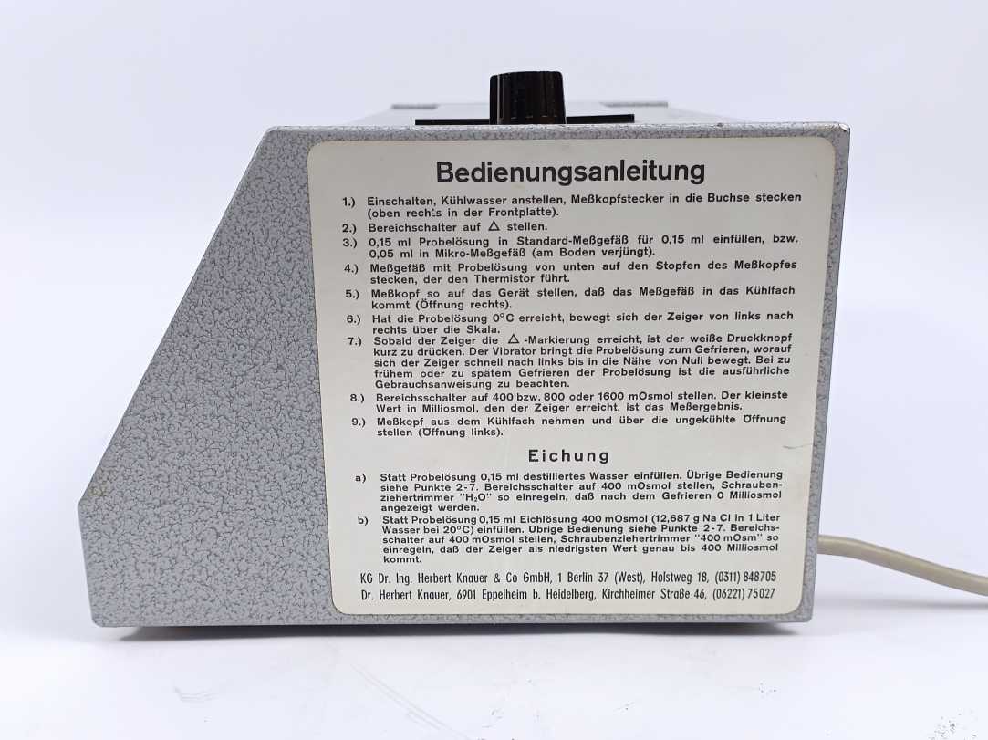 Knauer Halbmikro-Osmometer Osmometry measurement
