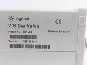 Agilent G1158A 2 position/ 6 port valve SwiValve