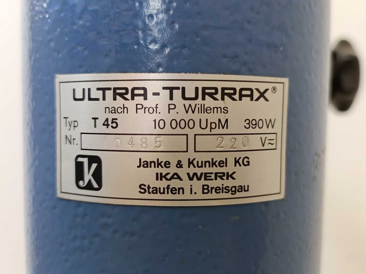 IKA WERK Ultra Turrax T45 Homogenizing cell Diperser 390W