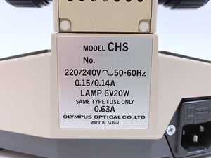 Olympus CHS CH-2 Biological Microscope w/ CWHK10x-T/18L NCWHK 10X/18L