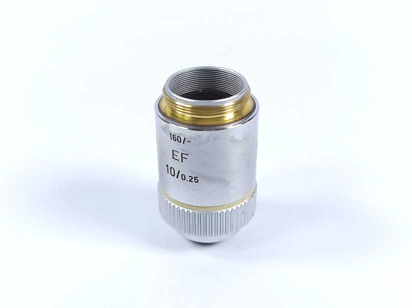 Leitz Wetzlar 519760 160/- EF 10/0.25 Microscope Lens Objective