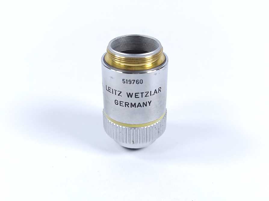 Leitz Wetzlar 519760 160/- EF 10/0.25 Microscope Lens Objective
