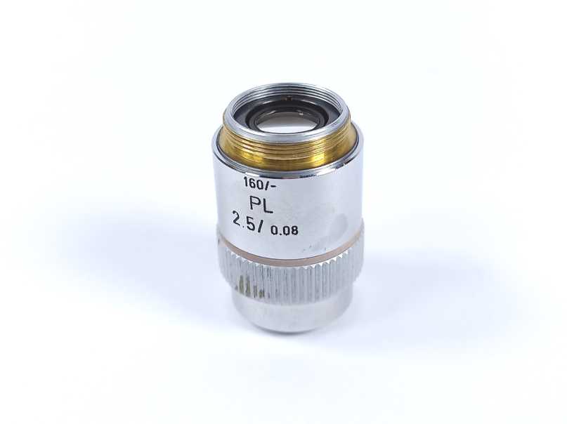 Leitz Wetzlar 160/- PL 2.5/0.08 Microscope Lens Objective