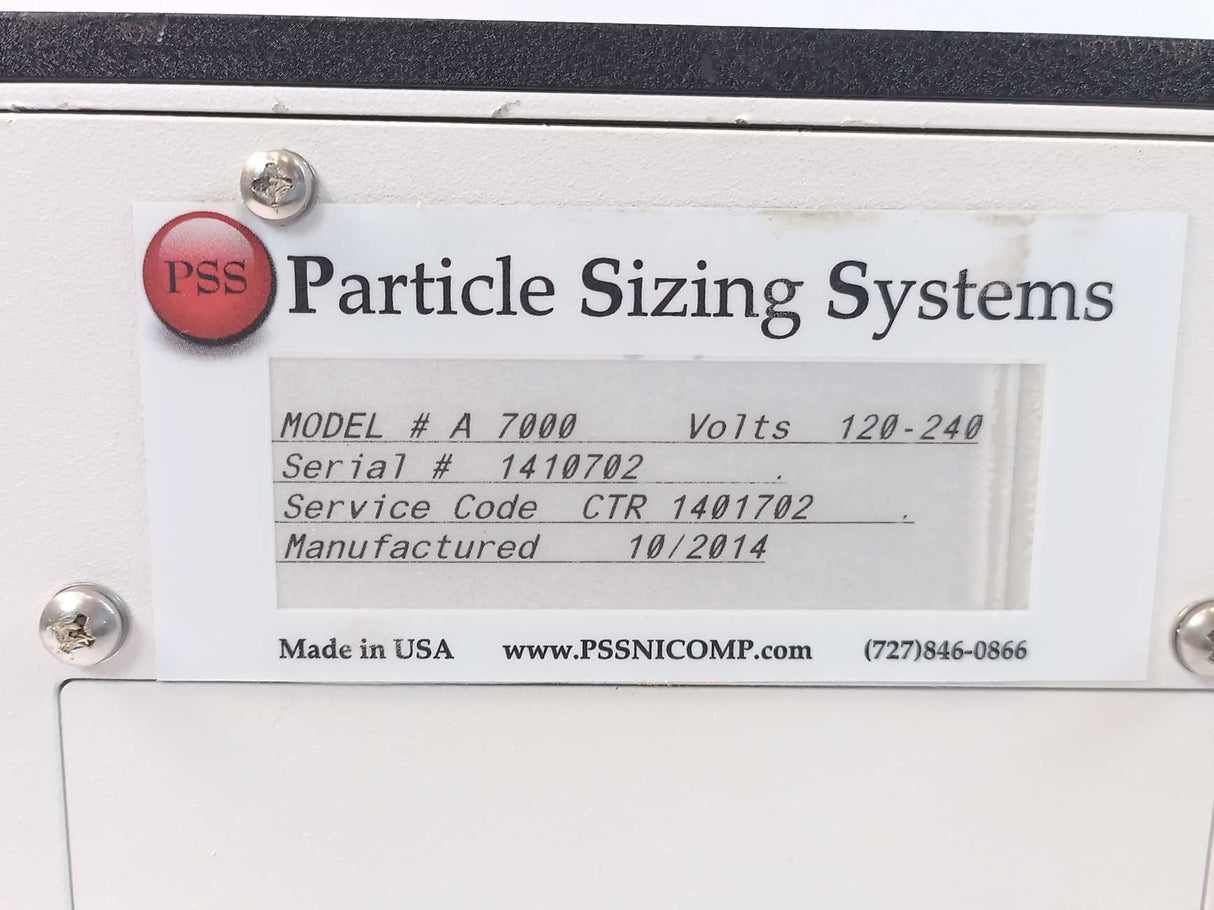 PSS A 7000 Entegris Liquid Particle Counter System