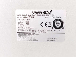 VWR 444-7084 Incubator Heater Shaker