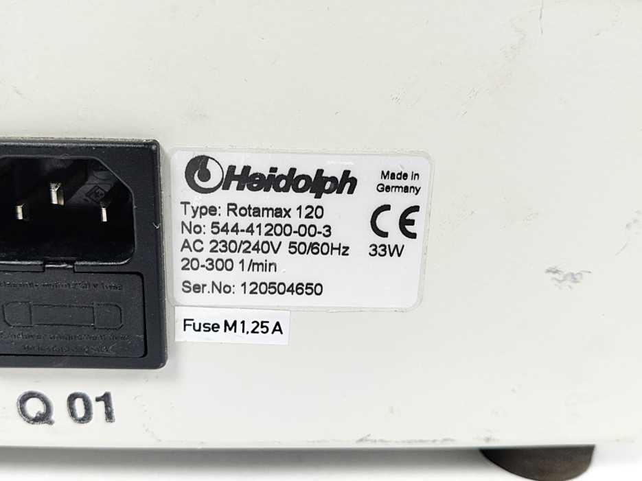 Heidolph 544-41200-00 Rotamax 120 Platform Shaker For Parts, stops before timer
