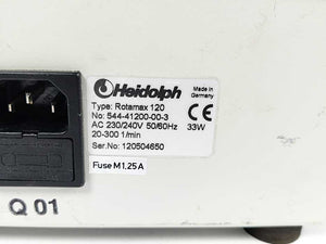 Heidolph 544-41200-00 Rotamax 120 Platform Shaker For Parts, stops before timer