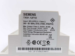 Siemens TXS1.12F10 TX-I/O Power Supply Module
