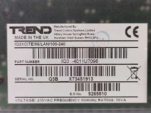 TREND IQ3-4011U7096 IQ3XCITE/96/LAN/100-240