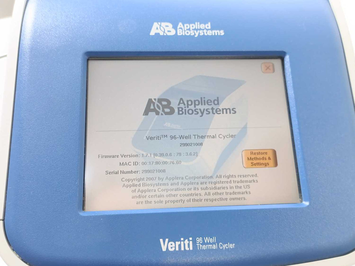 Applied Biosystems 9902 Veriti 96-Well Thermal Cylinder, For Spare Parts